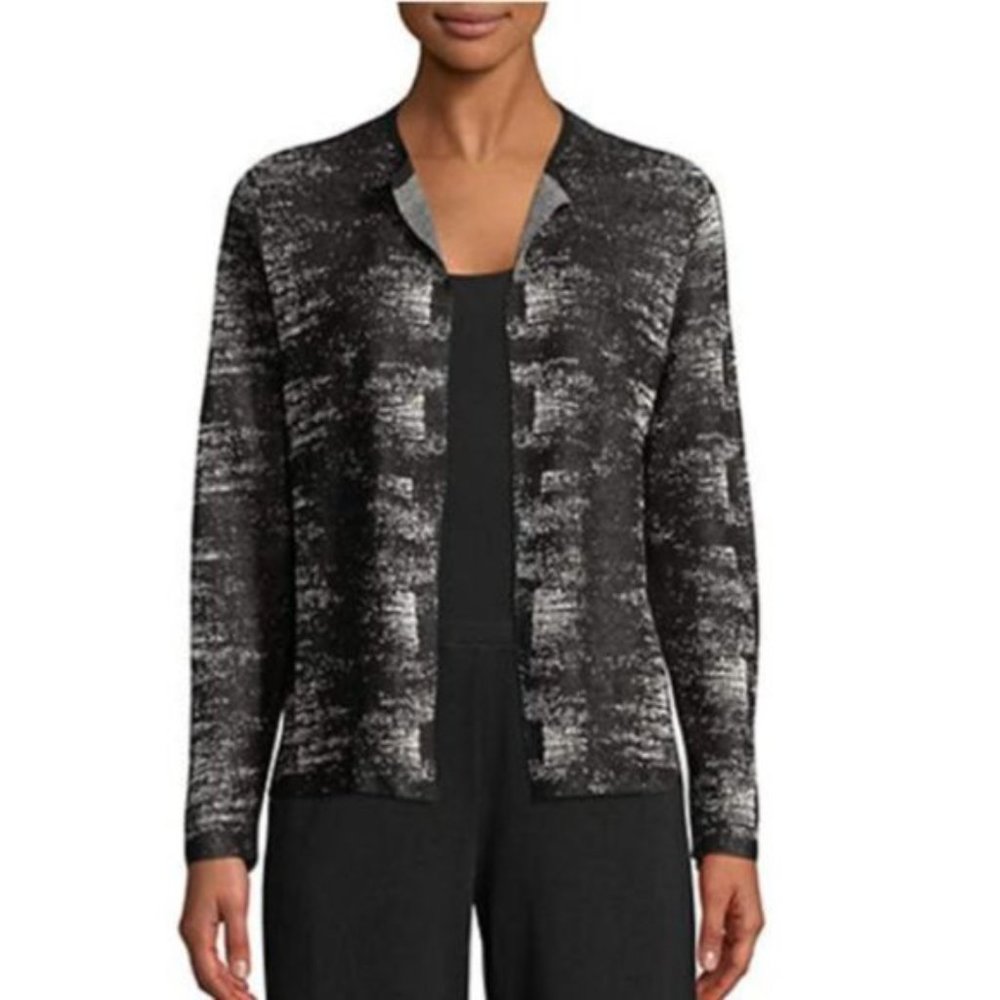 Eileen Fisher Black and White Cardigan - Picture 8 of 9
